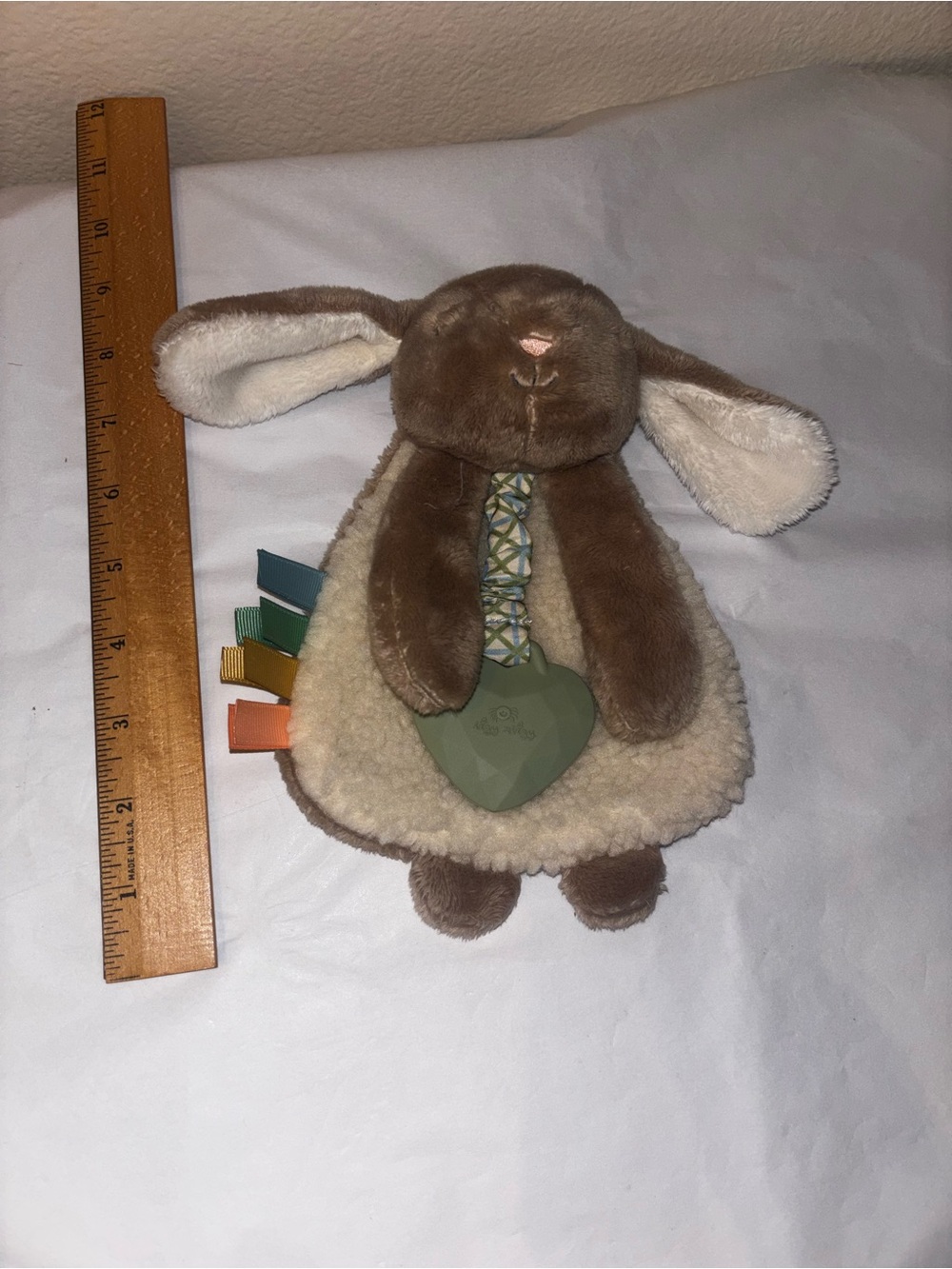 Replacement Itzy Ritzy Lovey Bunny Rabbit Sherpa Tags Ribbons Teether Rattle Toy - Picture 2 of 8
